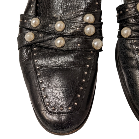 Zara Black Beaded Loafers Size 39 - Picture 6 of 10